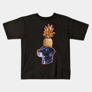 Labrador balancing a pineapple Kids T-Shirt